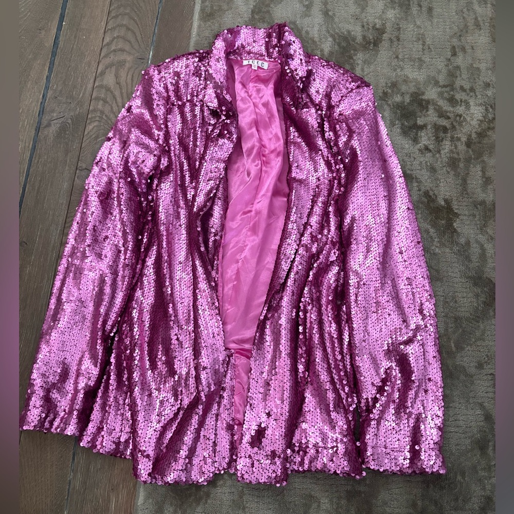 Pink sparkly blazer